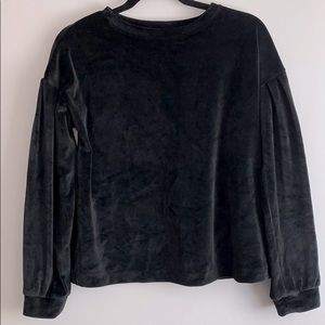 Rich Black Velvet long sleeve